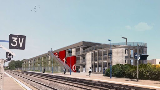 Image 3D du parking de la gare de Molsheim - Sotravest