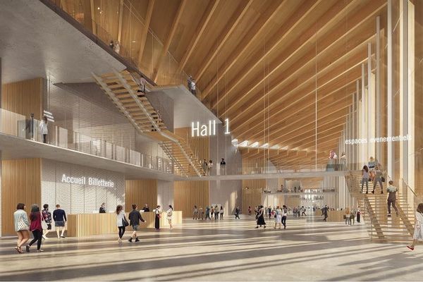 Image 3D du hall d'entrée du parc des expositions de Strasbourg - Sotravest